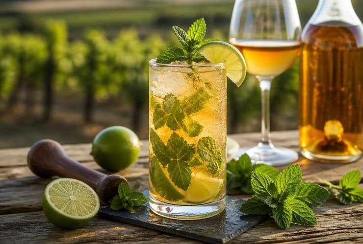 pineaujito cocktail au pineau facon mojito